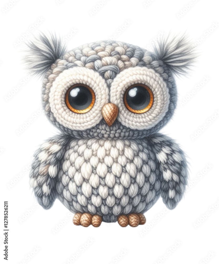 Obraz premium Crochet Animal Kawaii Owl