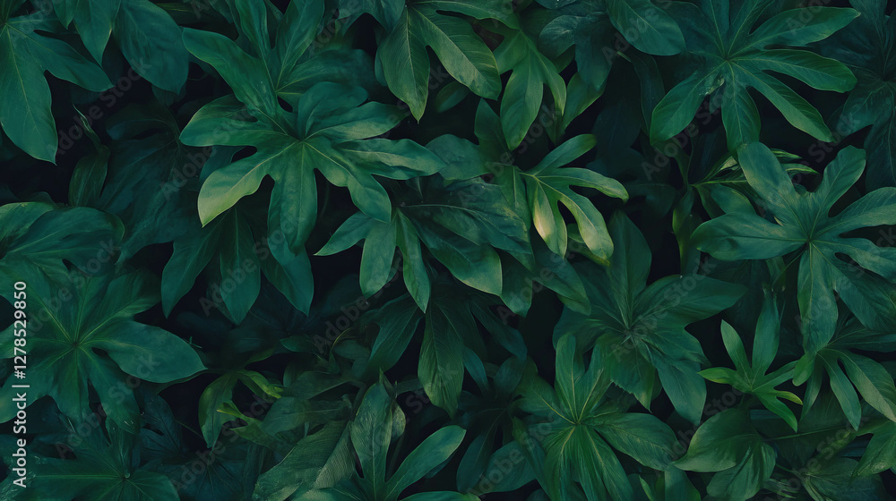 Vibrant tropical green foliage texture for nature and design projects Vibrant tropical green foliage texture for nature and design projects