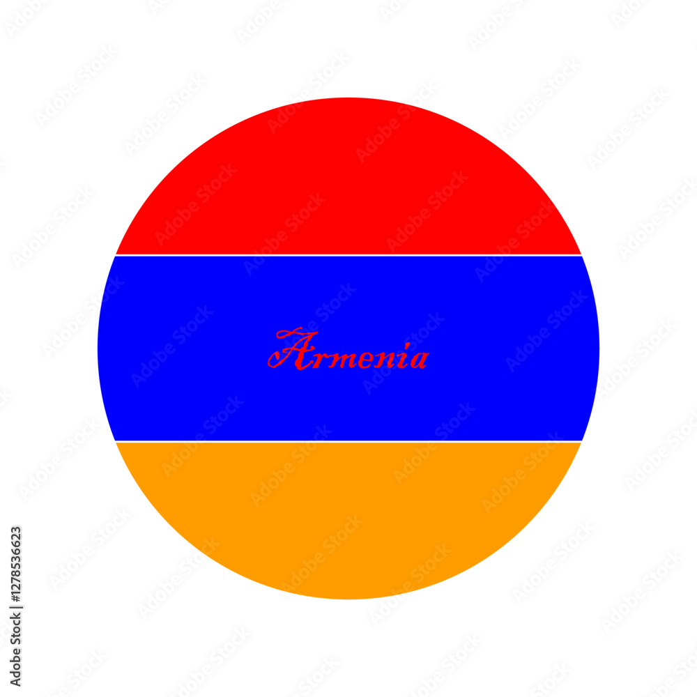 Fototapeta premium Armenian flag icon vectors illustration