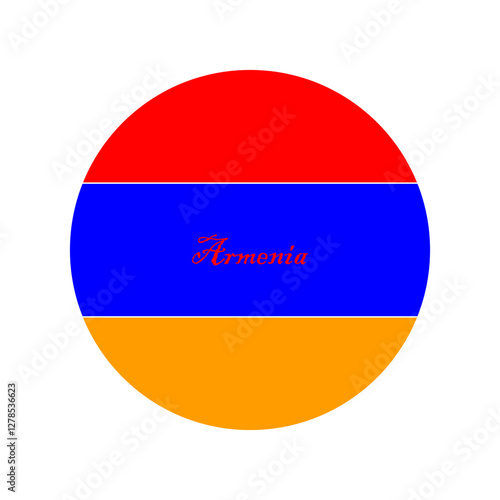 Armenian flag icon vectors illustration