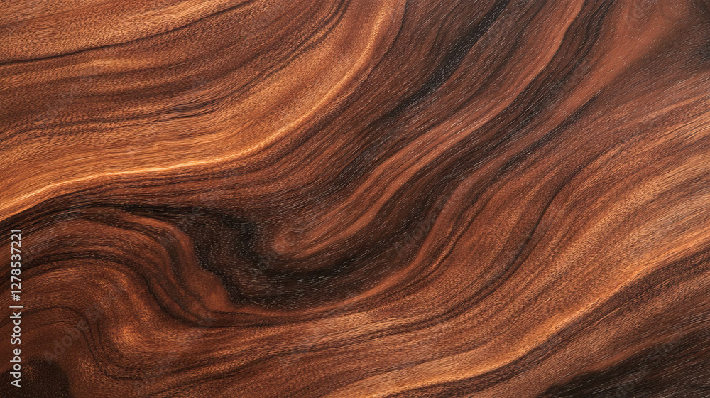 Obraz premium Dark rich walnut hardwood wall texture for interior design and architecture