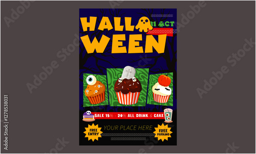 Halloween cake party Flyer