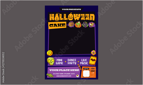Halloween cake party Flyer