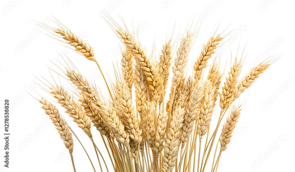 Golden wheat stalks against a black background. Golden wheat stalks against a black background.