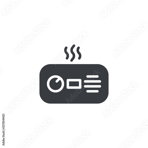 Wall mounted alarm device vector icon