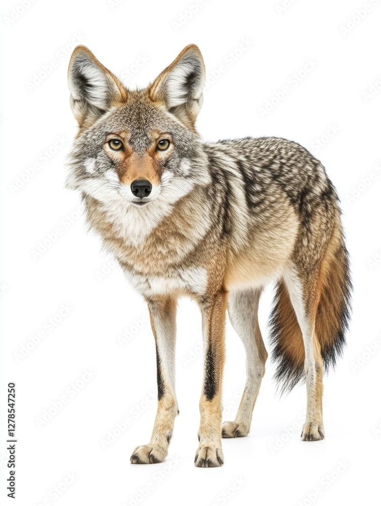 Obraz premium Coyote on white background