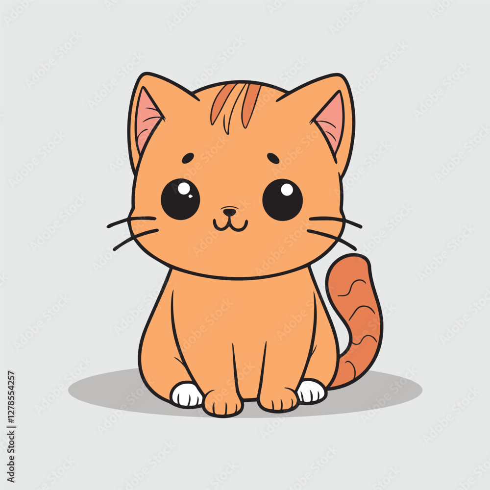 cute cat cartoon icon design, vector illustration graphic cute cat cartoon icon design, vector illustration graphic
