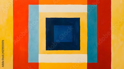 Wallpaper Mural An abstract painting with bold, colorful blocks of color arranged in an interlocking pattern
 Torontodigital.ca