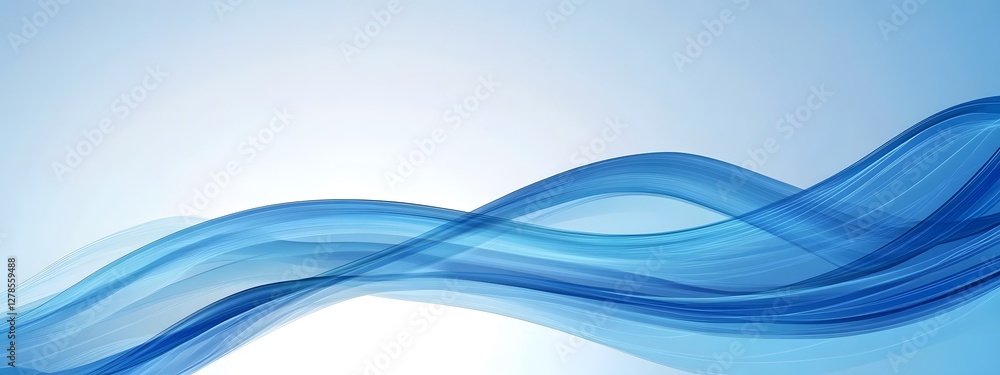 Abstract blue wave on a white background
Abstract blue wave on a white background