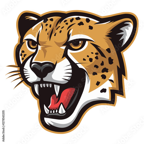 vector illustration of a leopard head