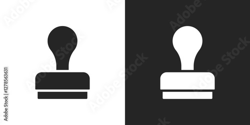 Seal stamp black and white icon vector design