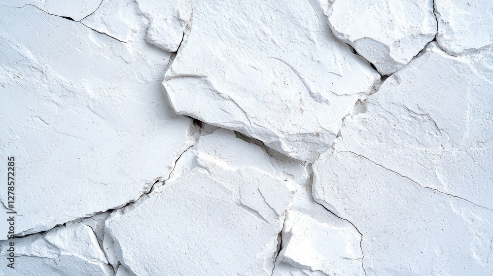 Obraz premium Cracked white plaster texture background