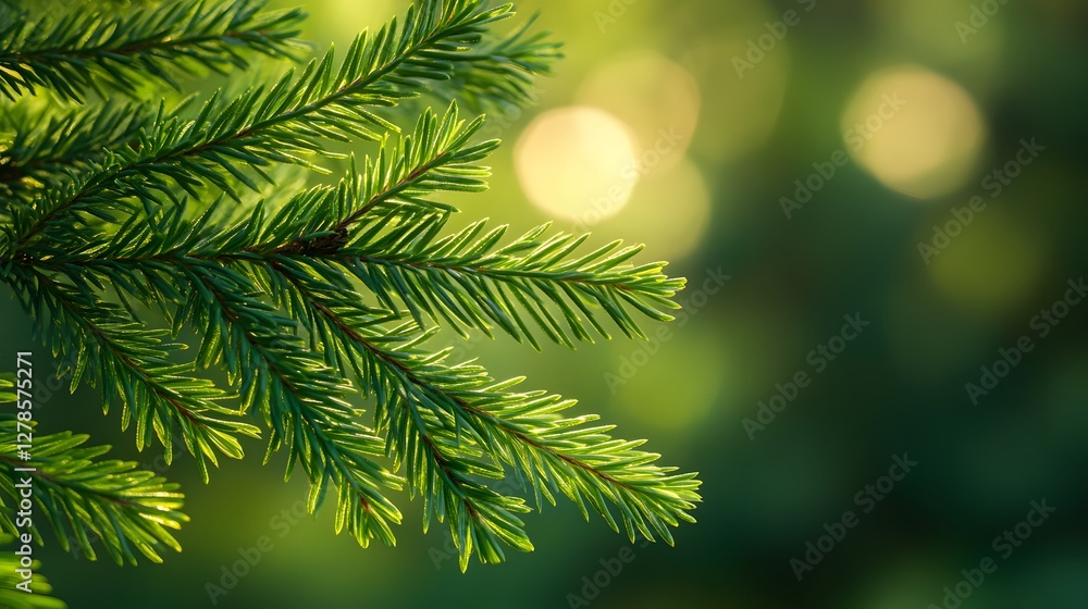 Bright evergreen cedar branches showcase vibrant green needles with natural sunlight filtering through, capturing detailed leaf textures and fresh forest foliage in luminous tones nature photography Bright evergreen cedar branches showcase vibrant green needles with natural sunlight filtering through, capturing detailed leaf textures and fresh forest foliage in luminous tones nature photography