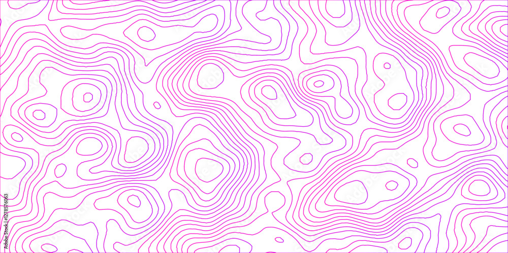 Abstract pink contour wave lines topographic background, lines map seamless pattern, modern wallpaper texture and realistic design used for banner and posters, mountain relief geographic pattern. Abstract pink contour wave lines topographic background, lines map seamless pattern, modern wallpaper texture and realistic design used for banner and posters, mountain relief geographic pattern.