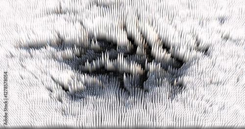 In shades of grey abstract texture created with Gradient flow and 3D structure imitate the movement of liquid or wind. Vibrant colors, volumetric waves and digital noise create a sense of depth and dy