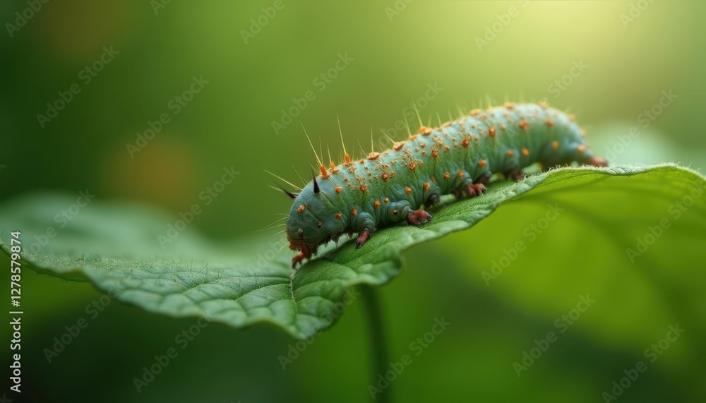 Fototapeta premium caterpillar on a leaf