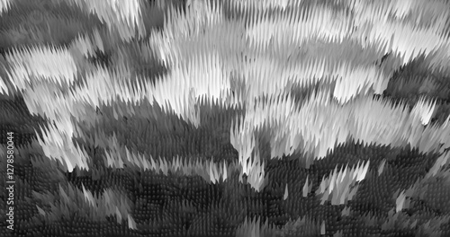 In shades of grey abstract texture created with Gradient flow and 3D structure imitate the movement of liquid or wind. Vibrant colors, volumetric waves and digital noise create a sense of depth and dy