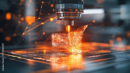 Artistic Render of Nanomaterials Concept in Digital Environment