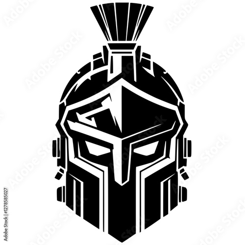 Modern spartan helmet silhouette