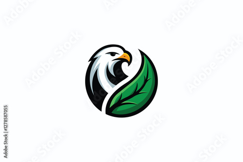 Elegant Eagle and Nature-Inspired Logo Design Featuring Abstract Elements for Modern and Eco-Friendly Brands