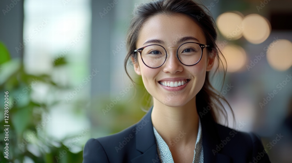 Confident Asian Businesswoman Smiling Portrait Confident Asian Businesswoman Smiling Portrait