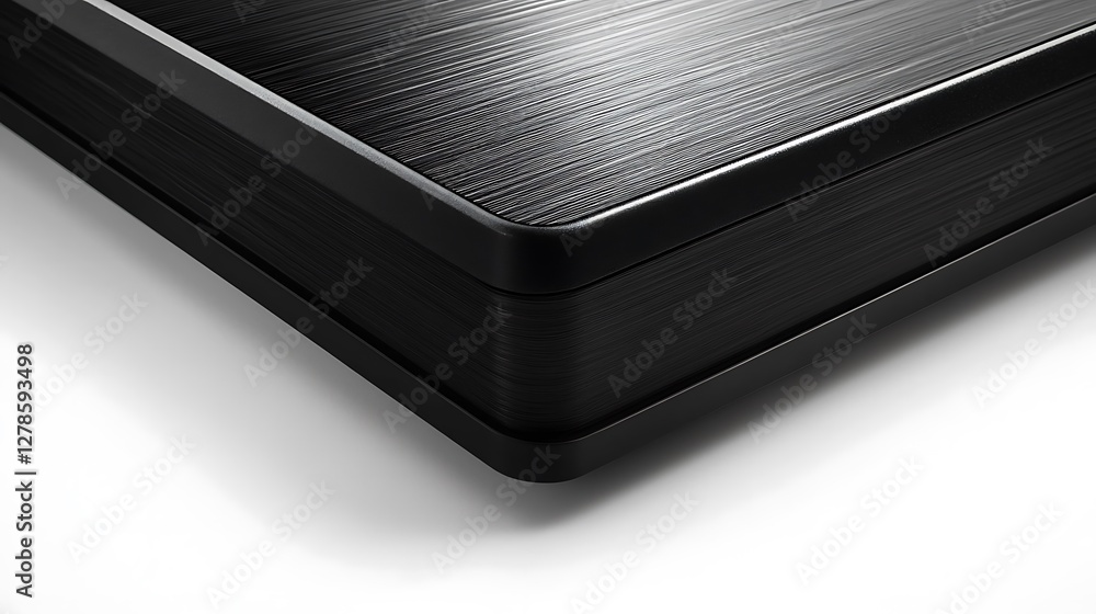 Black Rectangular Object Corner Close Up View Black Rectangular Object Corner Close Up View