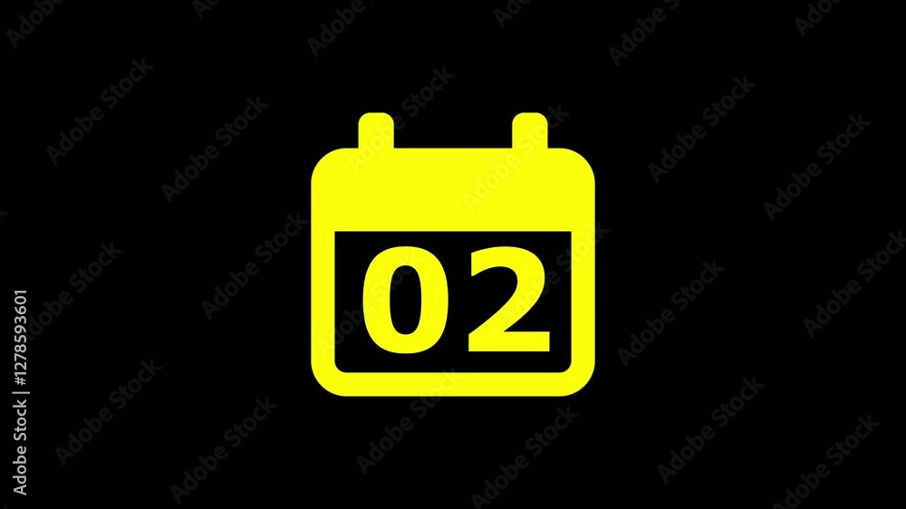 Calendar icon animated video 4k animation. Calendar icon animated video 4k animation.