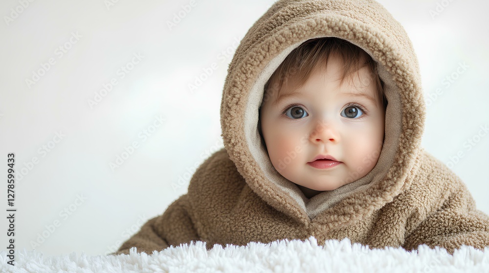 cute isolated kid on white background