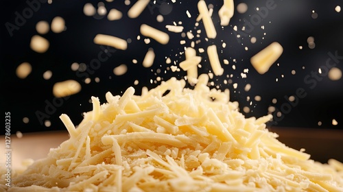 Falling Shredded Cheese