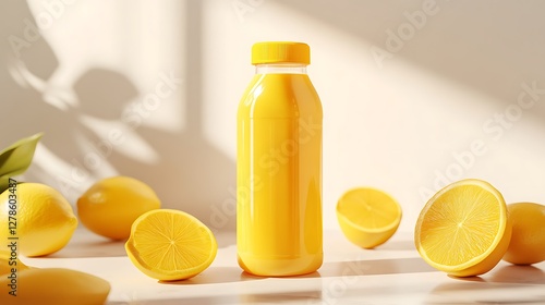 free juice packaging mockup design