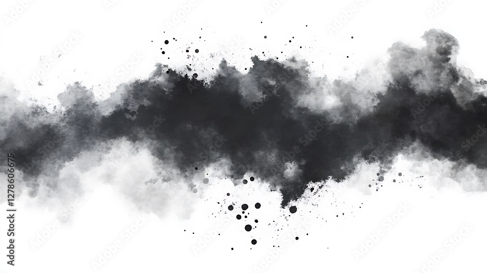 Black ink wash texture, abstract art Black ink wash texture, abstract art