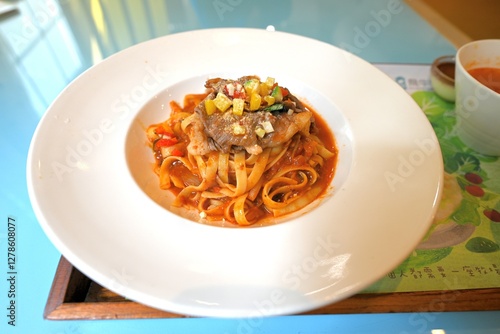 Delicious Fettuccine Pasta with Beef and Tomato Sauce