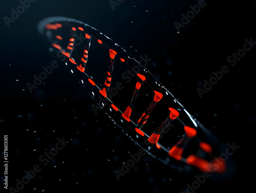 Abstract 3D DNA Strand Illu...