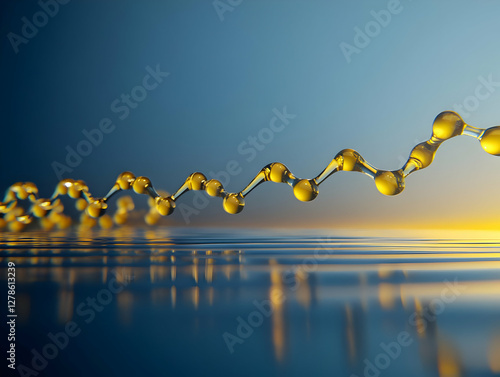 Abstract 3D Golden Chain on...