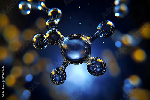 Abstract 3D Molecule Illust...