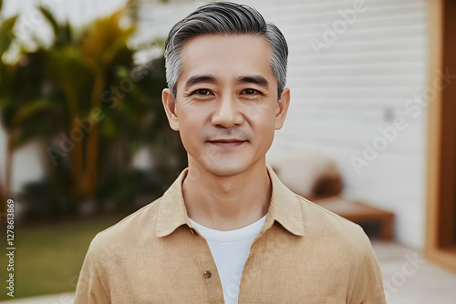 Smiling Man Photo: Relaxed,...