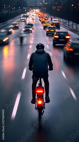 Night Cycling Illustration:...