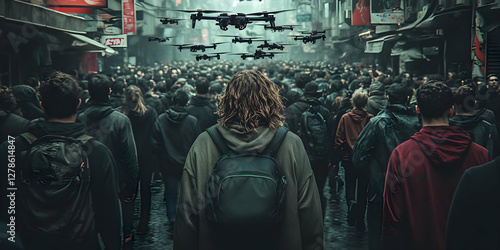 Drone Surveillance City Cro...