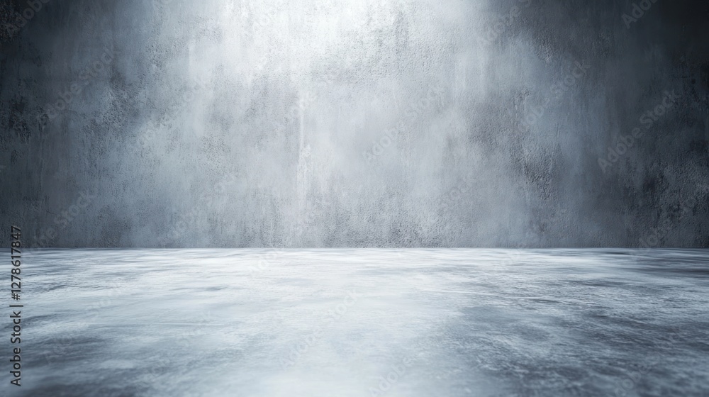 Empty concrete room with textured gray walls and floor Empty concrete room with textured gray walls and floor