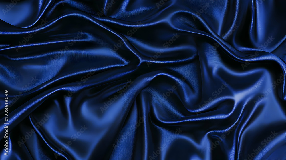 Deep Blue Silk Drape Abstract Background Deep Blue Silk Drape Abstract Background