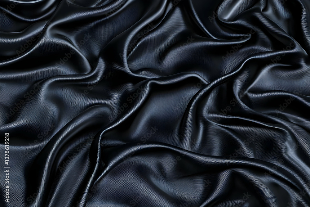 Obraz premium Dark Draped Fabric, Abstract Background Illustration