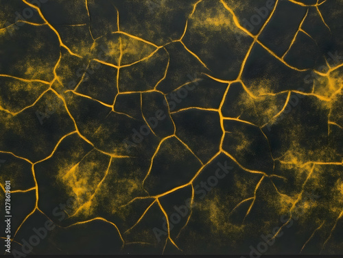 Golden Crackle Abstract Bac...
