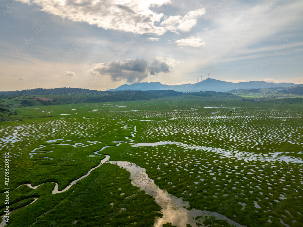 a beautiful view. Karagol plateau. sakarya black lake