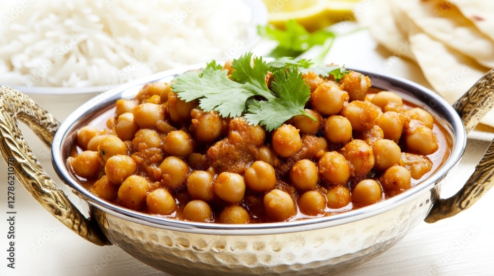 Aromatic Chickpea Curry with Aromatic Rice and Indian Breads Aromatic Chickpea Curry with Aromatic Rice and Indian Breads