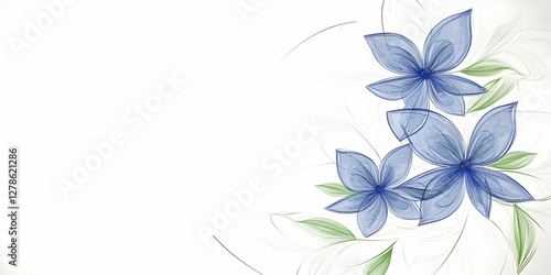 Abstract Floral Illustratio...