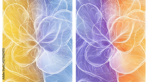 Abstract Floral Illustratio...