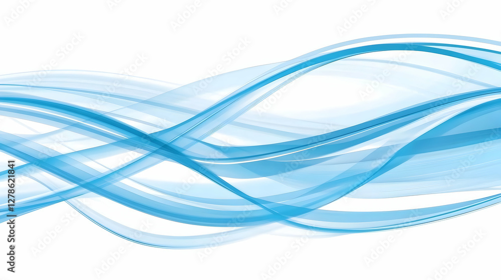 Naklejka premium Abstract Blue Wave Background Illustration