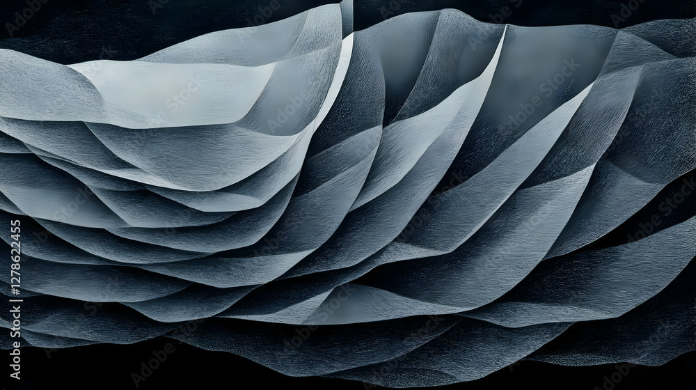 Abstract Blue Wave Illustration Abstract Blue Wave Illustration