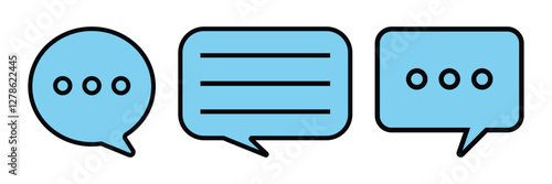 comment icon speech bubble symbol Chat message icons. chat icon.