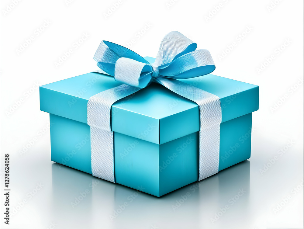Teal Gift Box 3D Render Teal Gift Box 3D Render